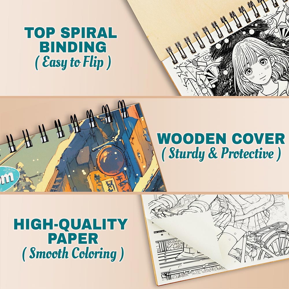 Anime Winter Scenes Coloring Pages For Adults