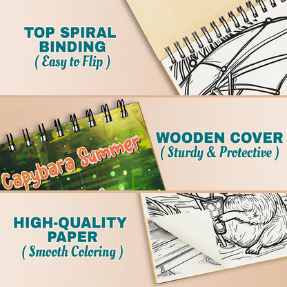 Netecom Capybara Summer Coloring Pages For Adults