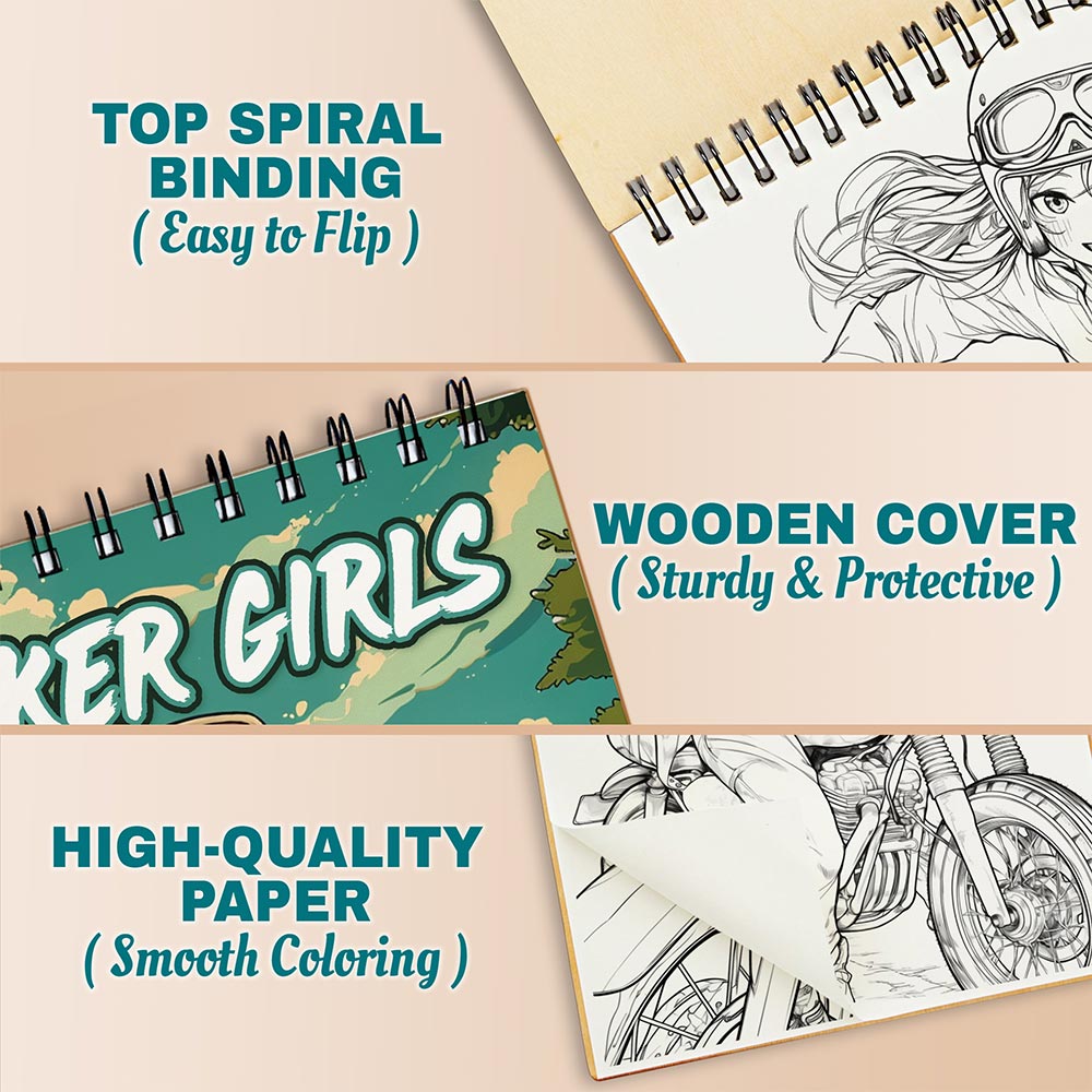 Netecom Biker Girls Coloring Pages For Adults