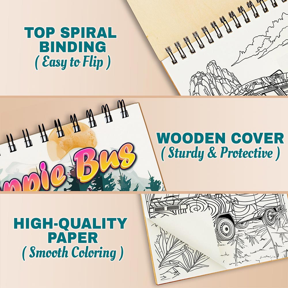 Netecom Hippie Bus Coloring Pages For Adults