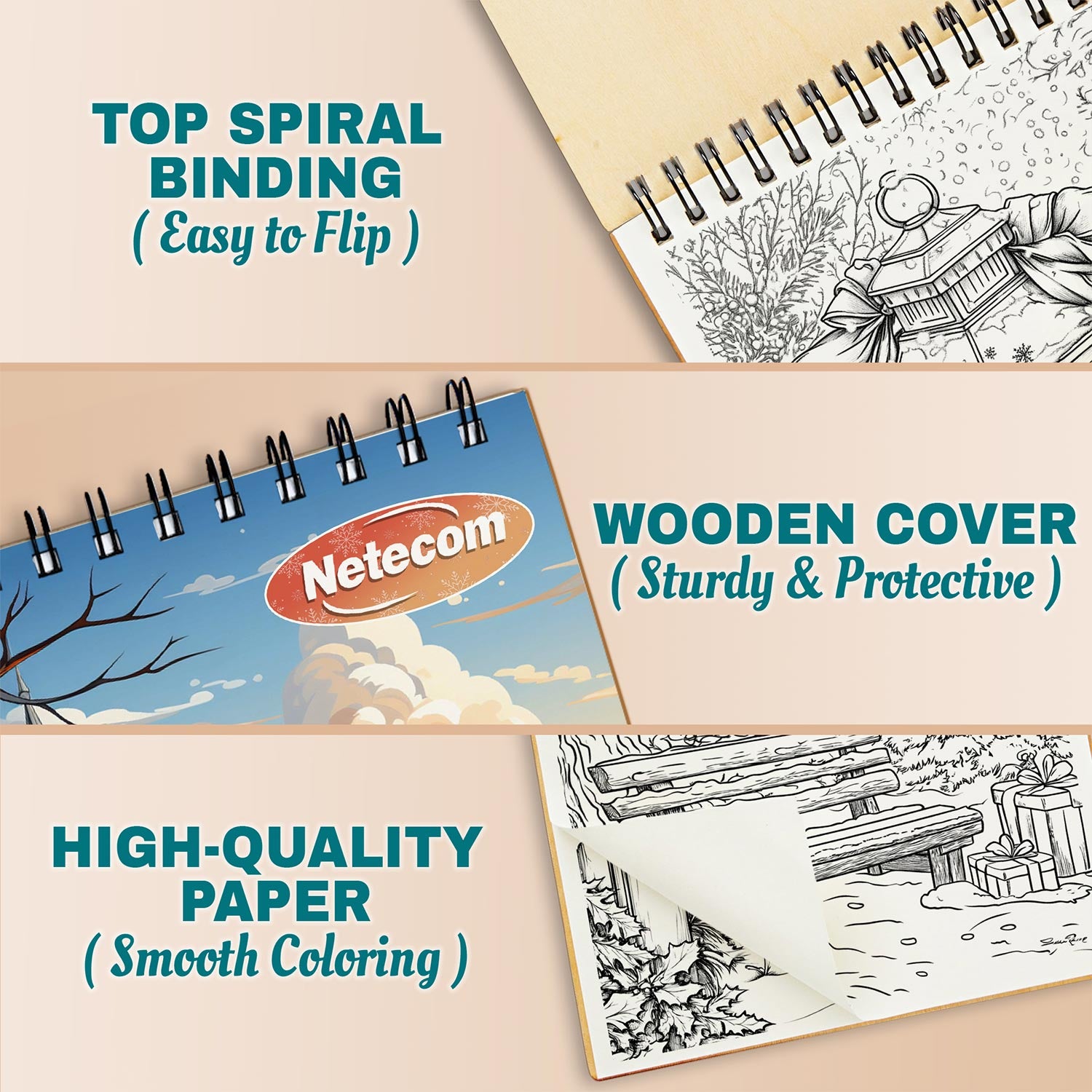 Netecom Christmas Charm Coloring Pages For Adults