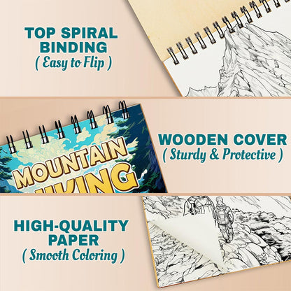 Mountain Hiking Coloring Pages For Adults