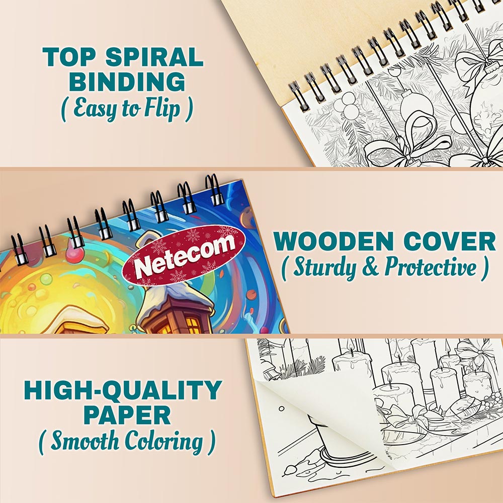 Netecom Christmas Vibes Coloring Pages For Adults