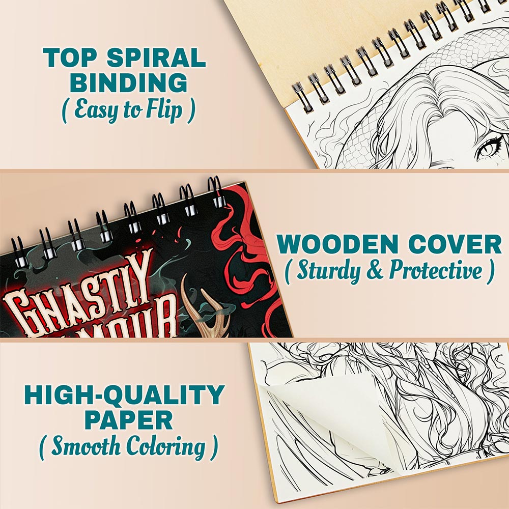 Netecom Ghastly Glamour Coloring Pages For Adults