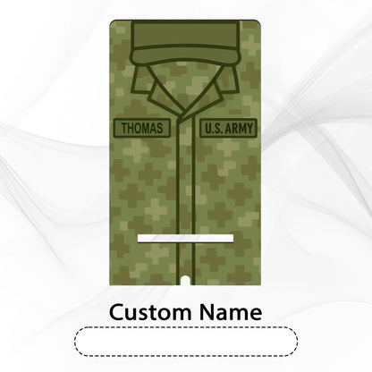 Netecom Custom Army Phone Stand with Personalized Name - Perfect Gift for Military Personnel and Desk Organization