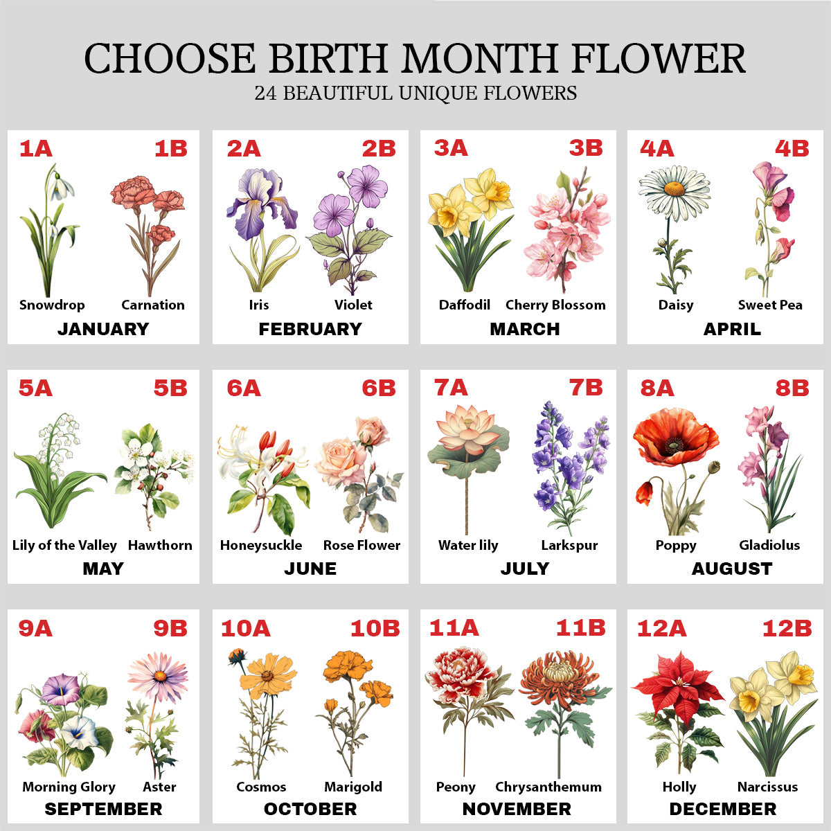 Netecom Custom Birth Month Flower Ceramic Jewelry Tray , Personalized Name Ring Dish , Elegant Gift for Birthday or Mother’s Day