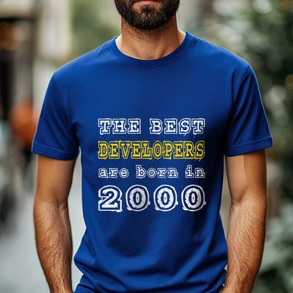 Netecom The Best Developers Are Born in 2000 T-Shirt, Style Birthday Shirt for Men, Perfect Gift for 2000 Birth Year