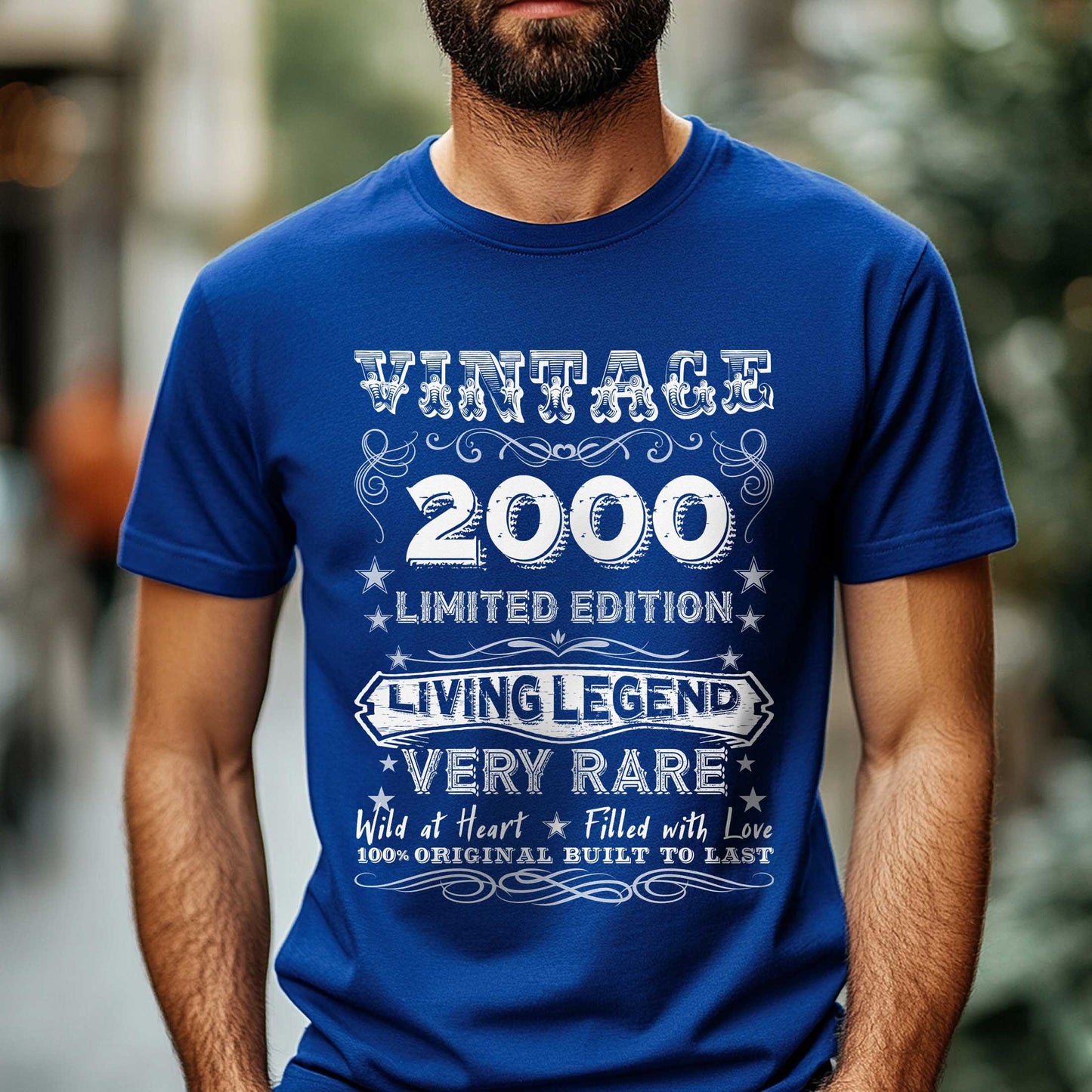 Netecom Vintage 2000 Limited Edition T-Shirt, Retro Birthday Shirt for Men, Perfect Gift for 2000 Birth Year