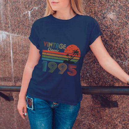 Netecom Vintage 1995 T-Shirt for Women, Classic Retro Birthday Shirt, Stylish 1995 Shirt, Perfect Gift for Retro Lovers