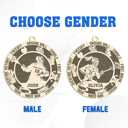 Netecom Custom Lacrosse Ornament – Personalized Wooden Ornament with Player Name & Lacrosse Terms – Perfect Christmas Gift