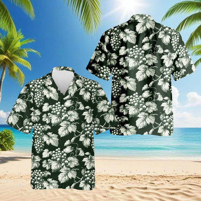 Netecom Grape Hawaiian Shirt for Men Women, Grape Lover Gifts, Fruit Button Down Summer Beach Short Sleeve Shirts