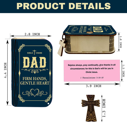 Netecom Inspirational Bible Verse Box Set for Dad – 150 Daily Prayer Cards, Wooden Scripture Box, Christian Father’s Day Gift for Men