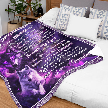 Netecom Personalized To My Grandson Blanket from Grandma, Ultra Soft Warm Throw Blanket for Couch, Bed or Sofa, Birthday Gifts for Grandson, Present for Christmas, Graduation