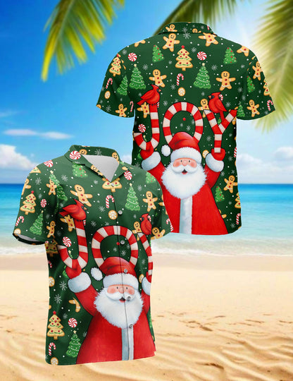 Netecom Cat Doodle Hawaiian Shirt for Men Women, Cat Lover Gifts, Animal Button Down Summer Beach Short Sleeve Shirts, S-5XL