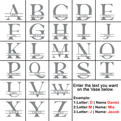 Netecom Personalized Ceramic Jug Vase with Custom Name and Initial, Elegant Farmhouse Pitcher, Minimal Home Decor, Unique Gift for Weddings, Birthdays, or Christmas