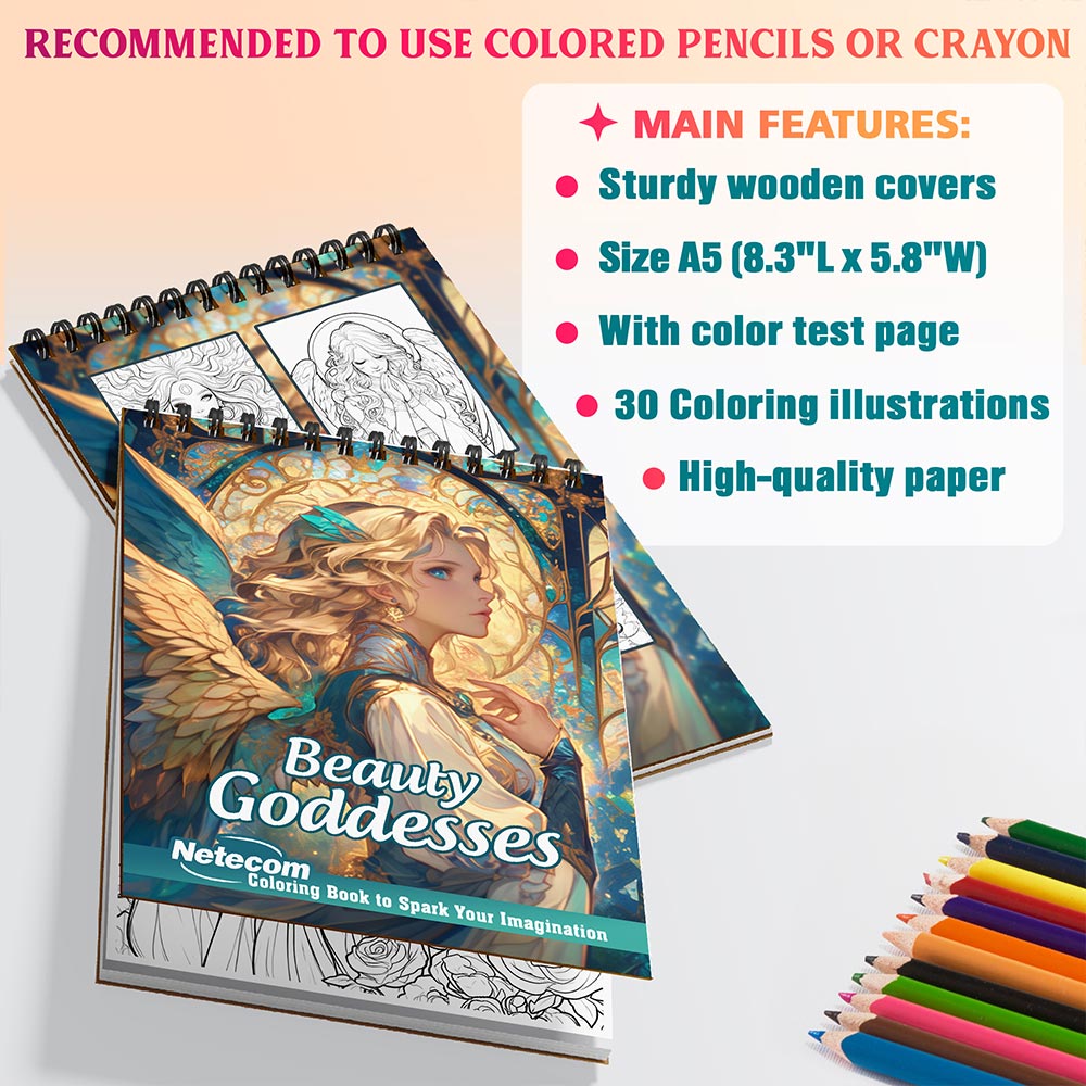 Netecom Beauty Goddesses Coloring Sheets For Adults