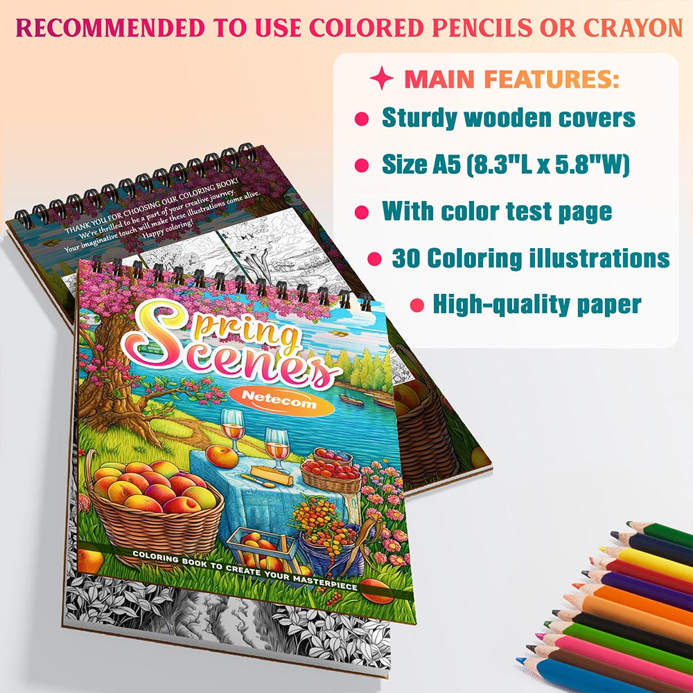 Spring Scenes Coloring Sheets For Adults