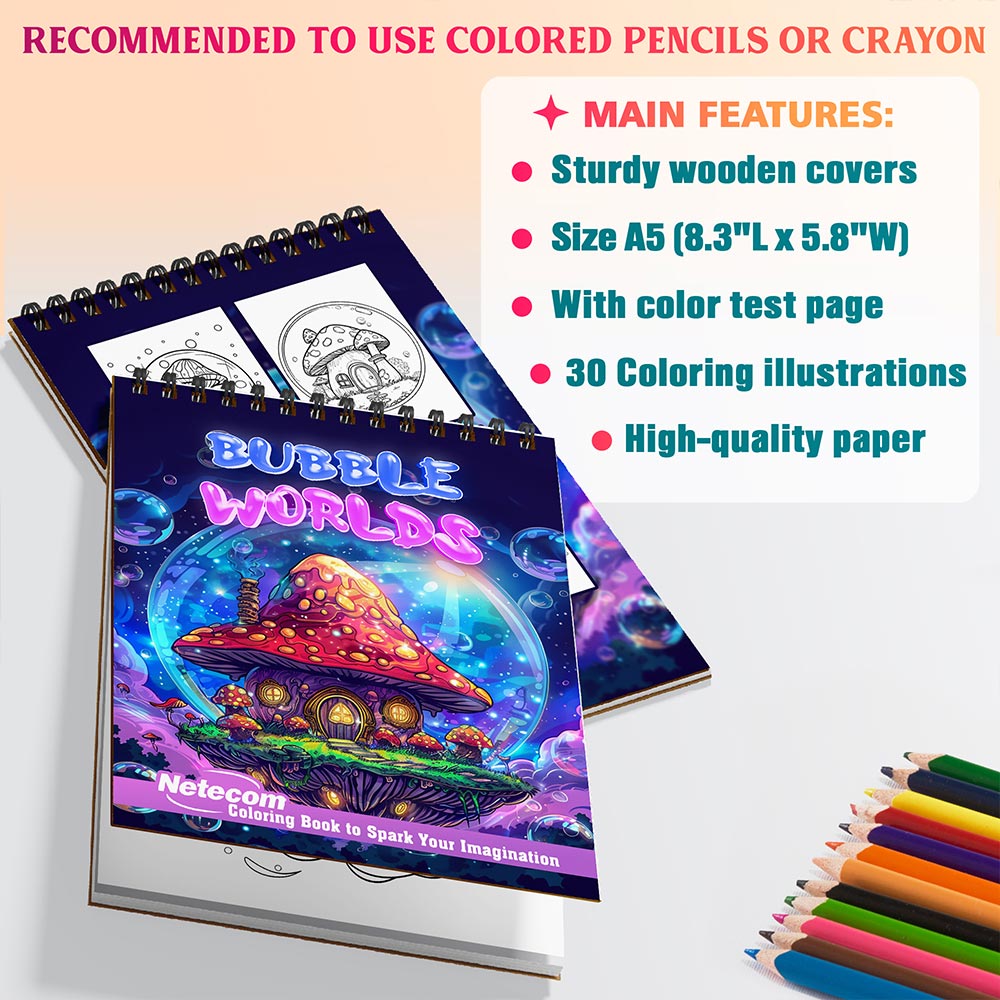 Netecom Bubble Worlds Coloring Sheets For Adults