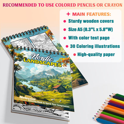 Netecom Nordic Landscape Coloring Sheets For Adults