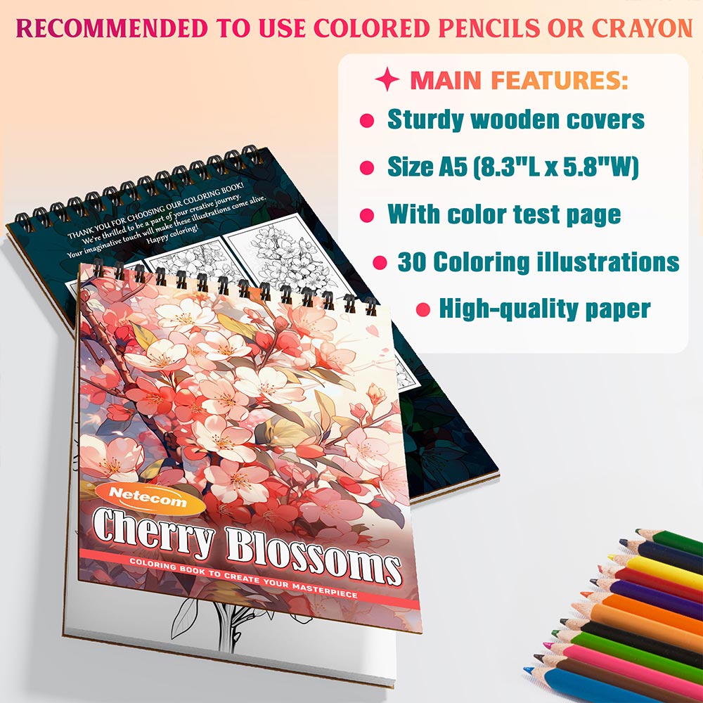 Cherry Blossoms Coloring Sheets For Adults