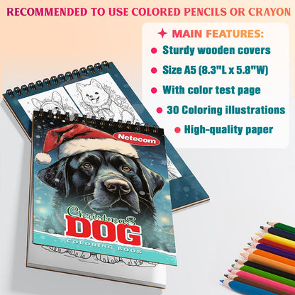 Netecom Christmas Dog Coloring Sheets For Adults