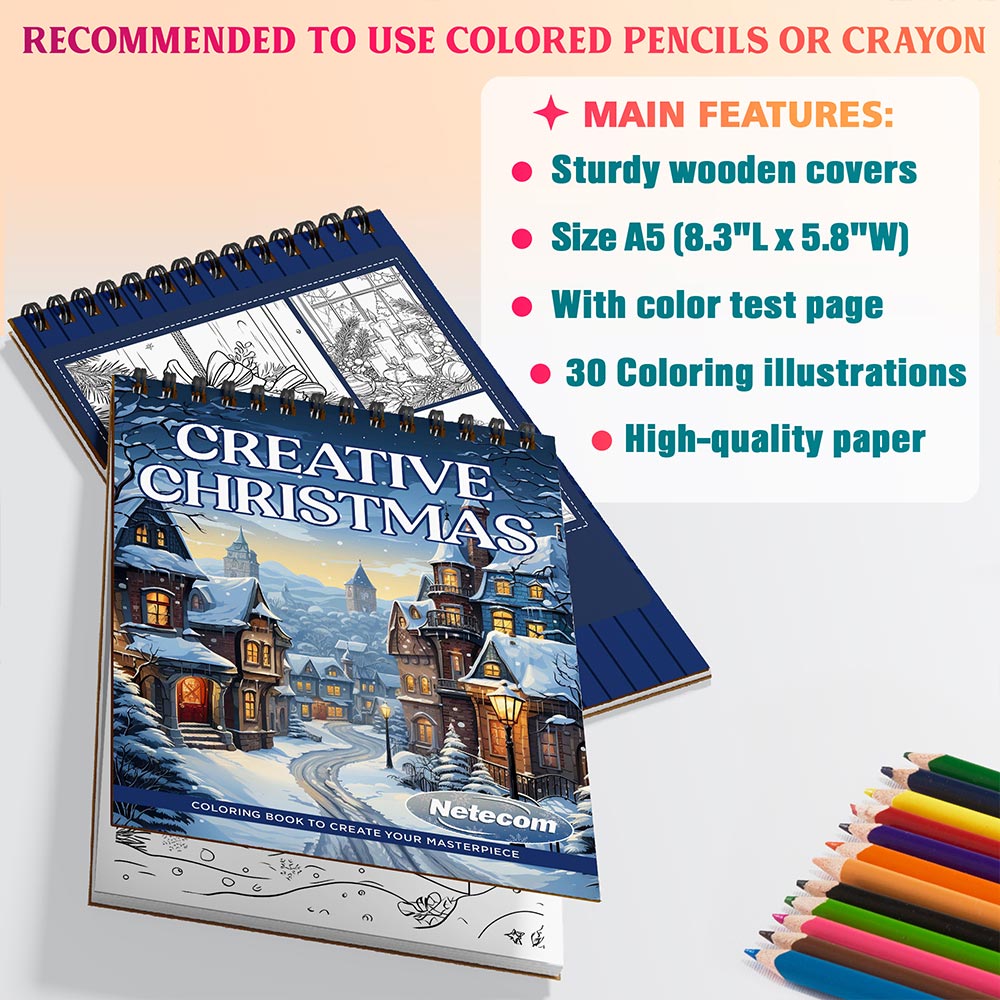 Netecom Creative Christmas Coloring Sheets For Adults
