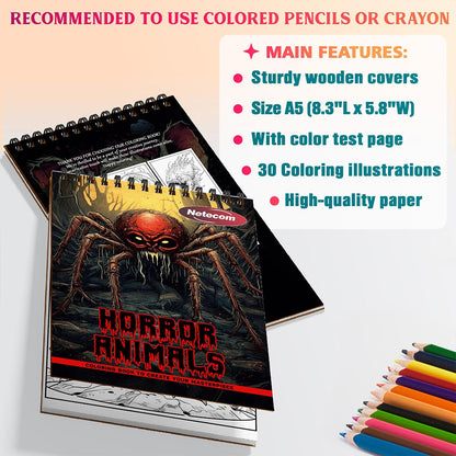 Netecom Horror Animals Coloring Sheets For Adults