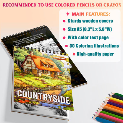 Netecom Countryside Coloring Sheets For Adults
