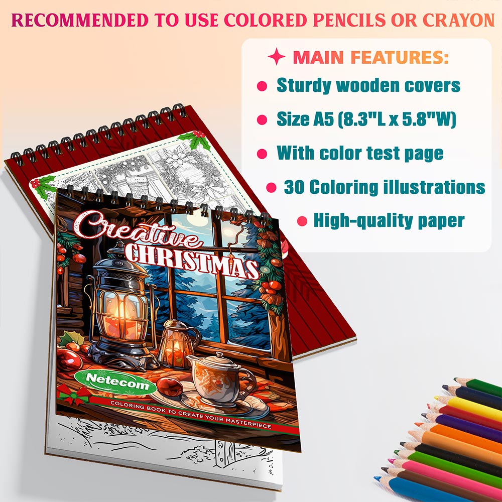 Netecom Creative Christmas Coloring Sheets For Adults
