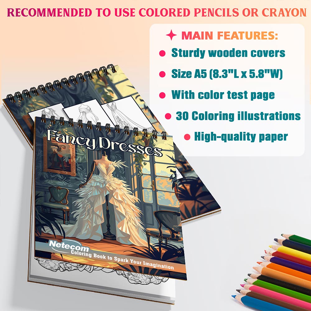 Netecom Fancy Dresses Coloring Sheets For Adults