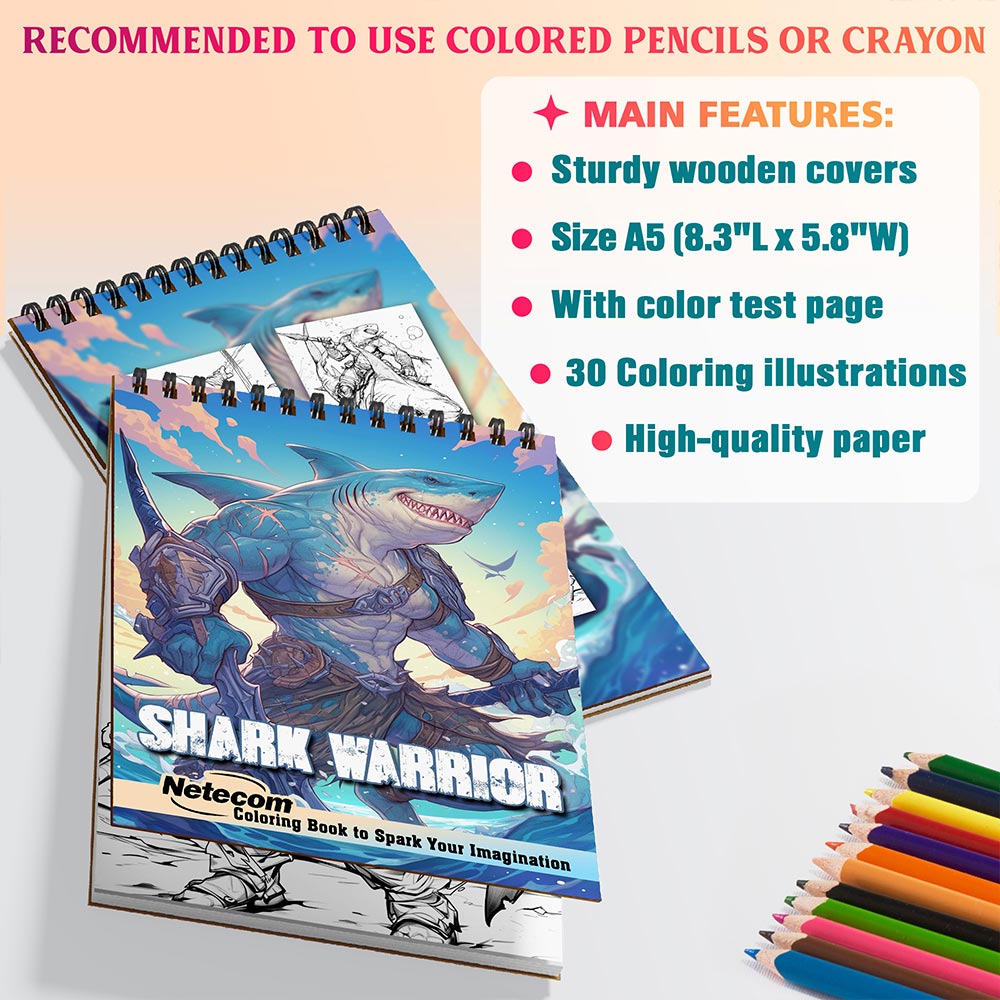 Netecom Shark Warrior Coloring Sheets For Adults