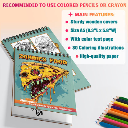 Netecom Zombies Food Coloring Sheets For Adults