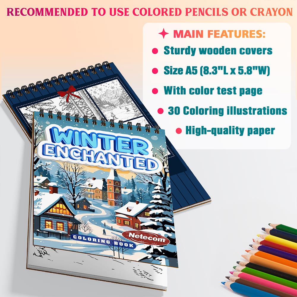 Netecom Winter Enchanted Coloring Sheets For Adults