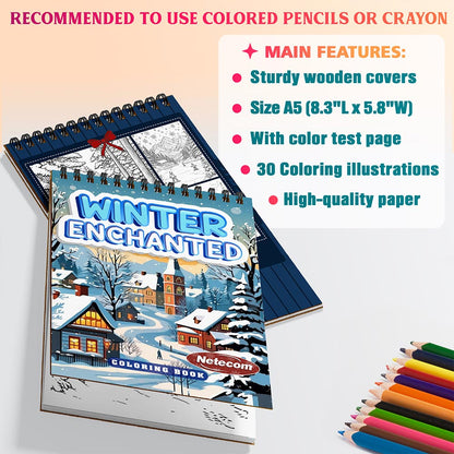 Netecom Winter Enchanted Coloring Sheets For Adults
