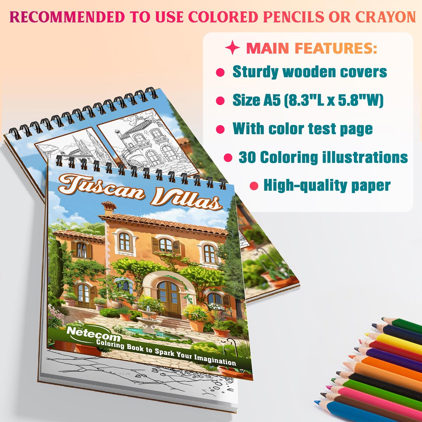 Netecom Tuscan Villas Coloring Sheets For Adults