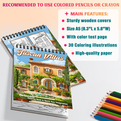 Netecom Tuscan Villas Coloring Sheets For Adults