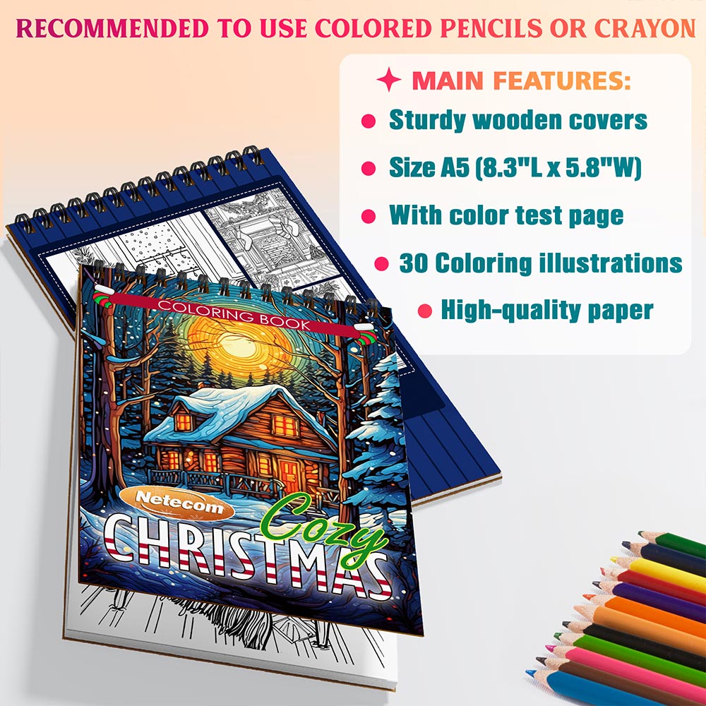 Netecom Cozy Christmas Coloring Sheets For Adults