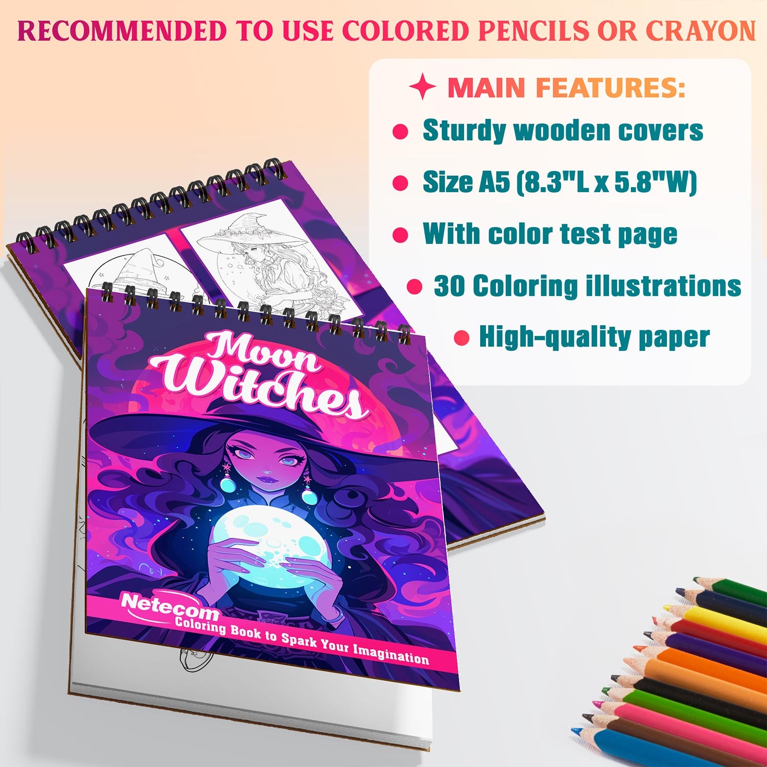 Netecom Moon Witches Coloring Sheets For Adults