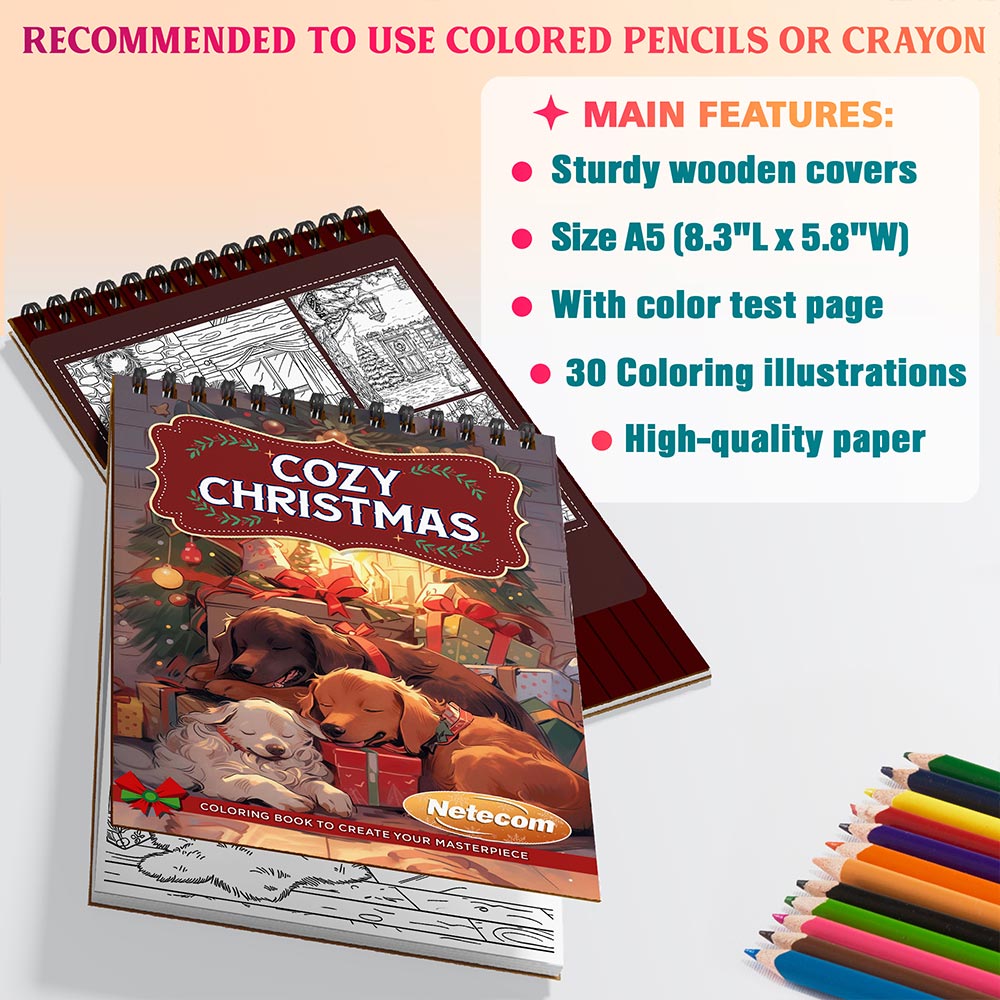 Netecom Cozy Christmas Coloring Sheets For Adults