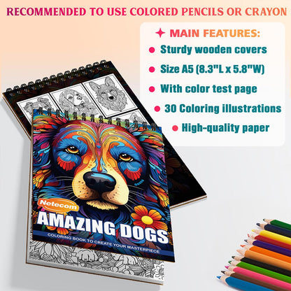 Netecom Amazing Dogs Coloring Sheets For Adults