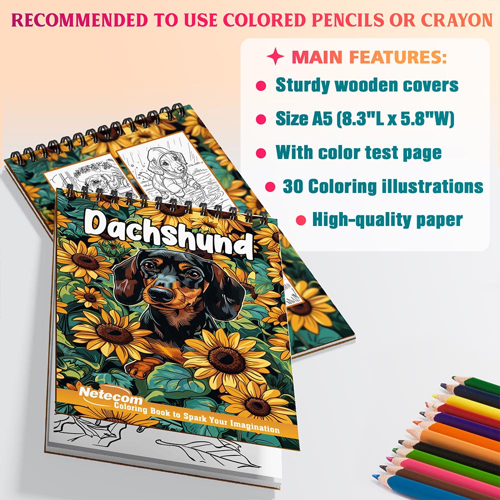Netecom Dachshund Coloring Sheets For Adults