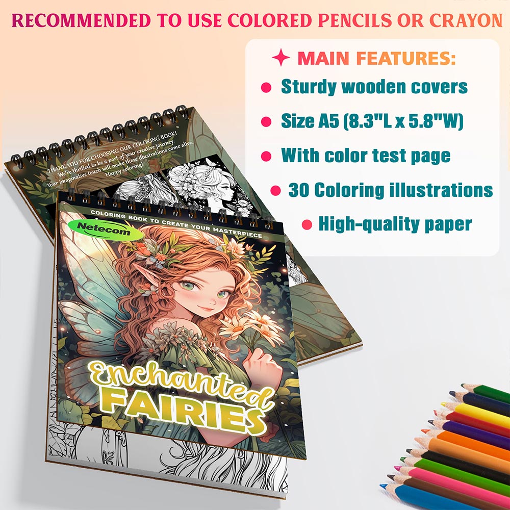 Enchanted Fairies Coloring Sheets For Adults