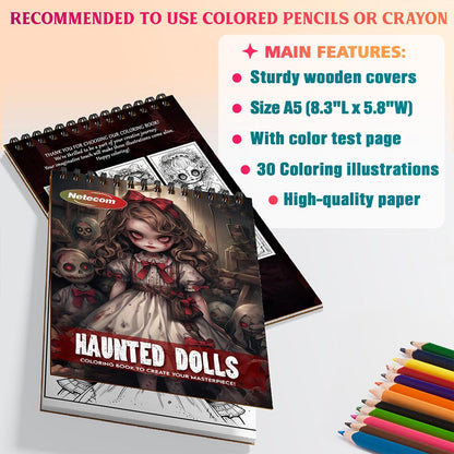 Netecom Haunted Dolls Coloring Sheets For Adults