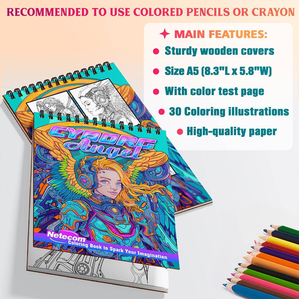 Netecom Cyborg Angel Coloring Sheets For Adults