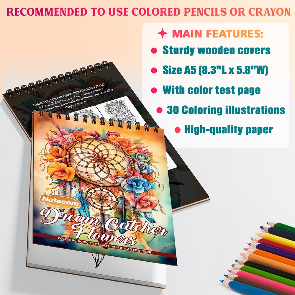 Netecom Dreamcatcher Flowers Coloring Sheets For Adults