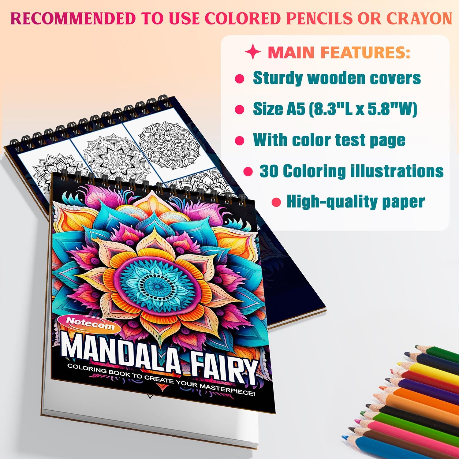 Netecom Mandala Fairy Coloring Sheets For Adults