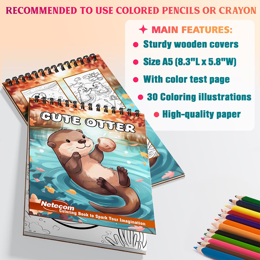 Netecom Cute Otter Coloring Sheets For Adults