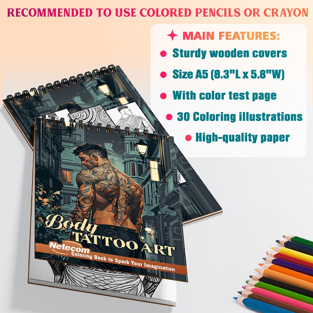 Netecom Body Tattoo Art Coloring Sheets For Adults