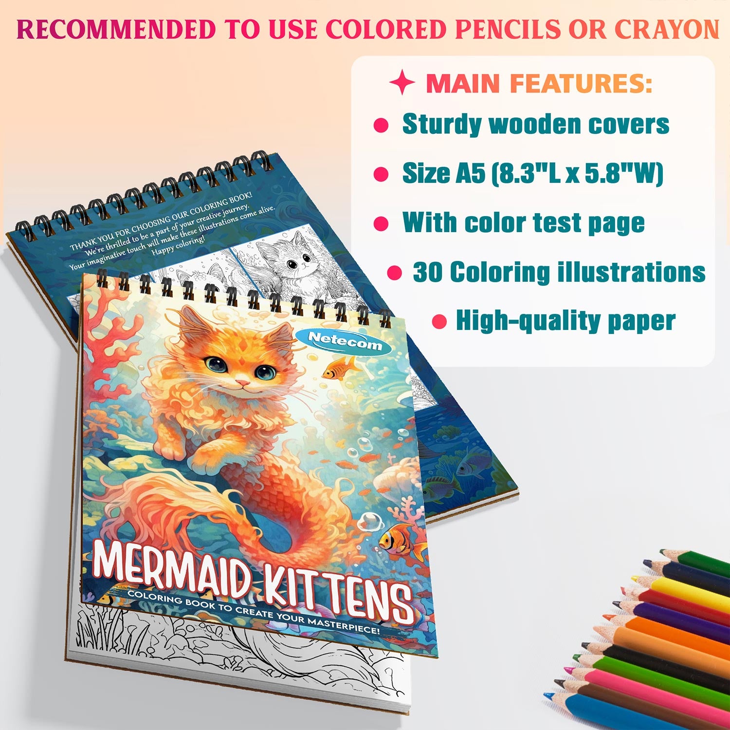 Netecom Mermaid Kittens Coloring Sheets For Adults