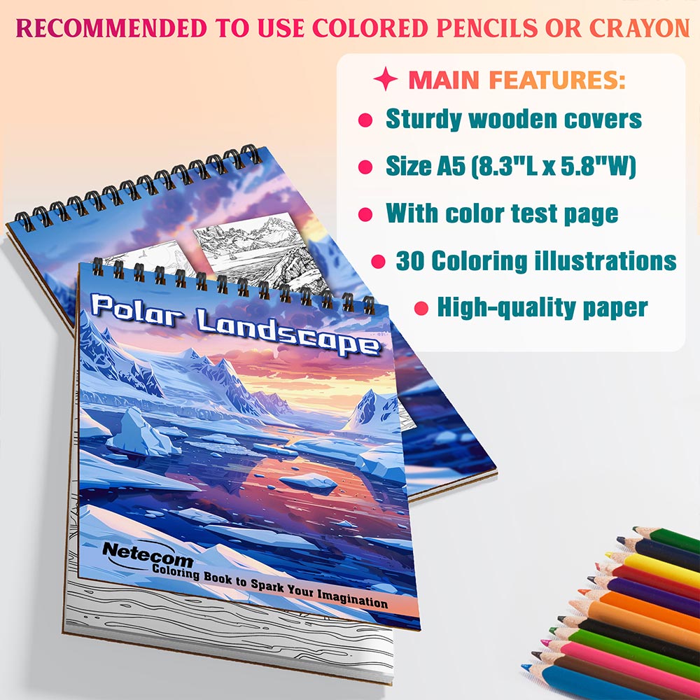 Netecom Polar Landscape Coloring Sheets For Adults